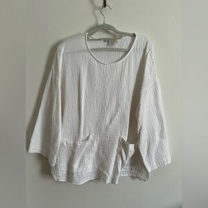 C&C California gauzy top with pockets